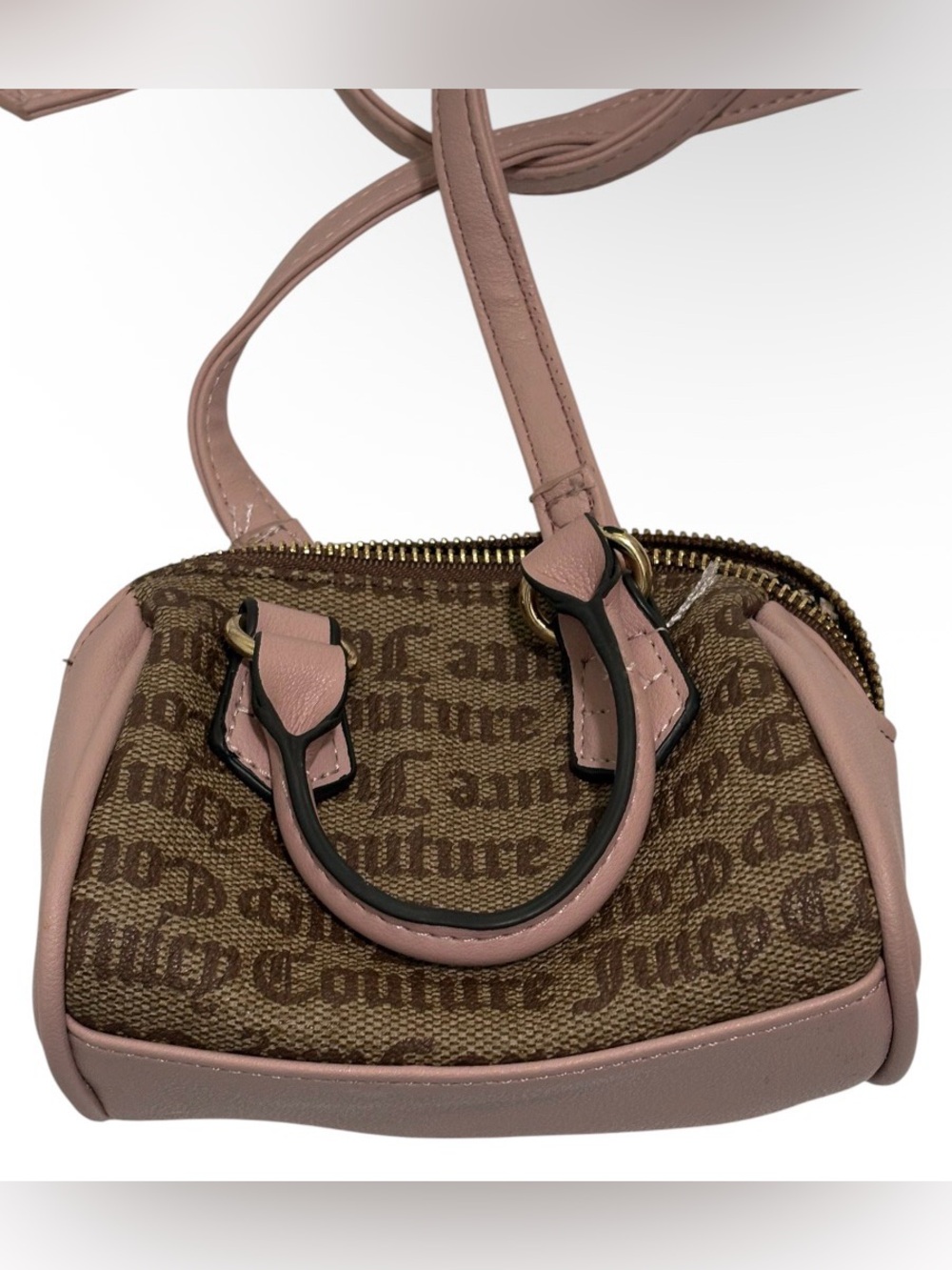 Juicy Couture Brown and Pink Mini Crossbody Satchel - Picture 3 of 7